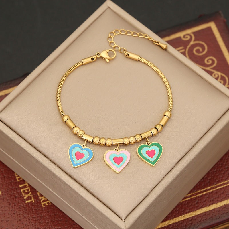 Wholesale Love Butterfly Eyes Stainless Steel Bracelet